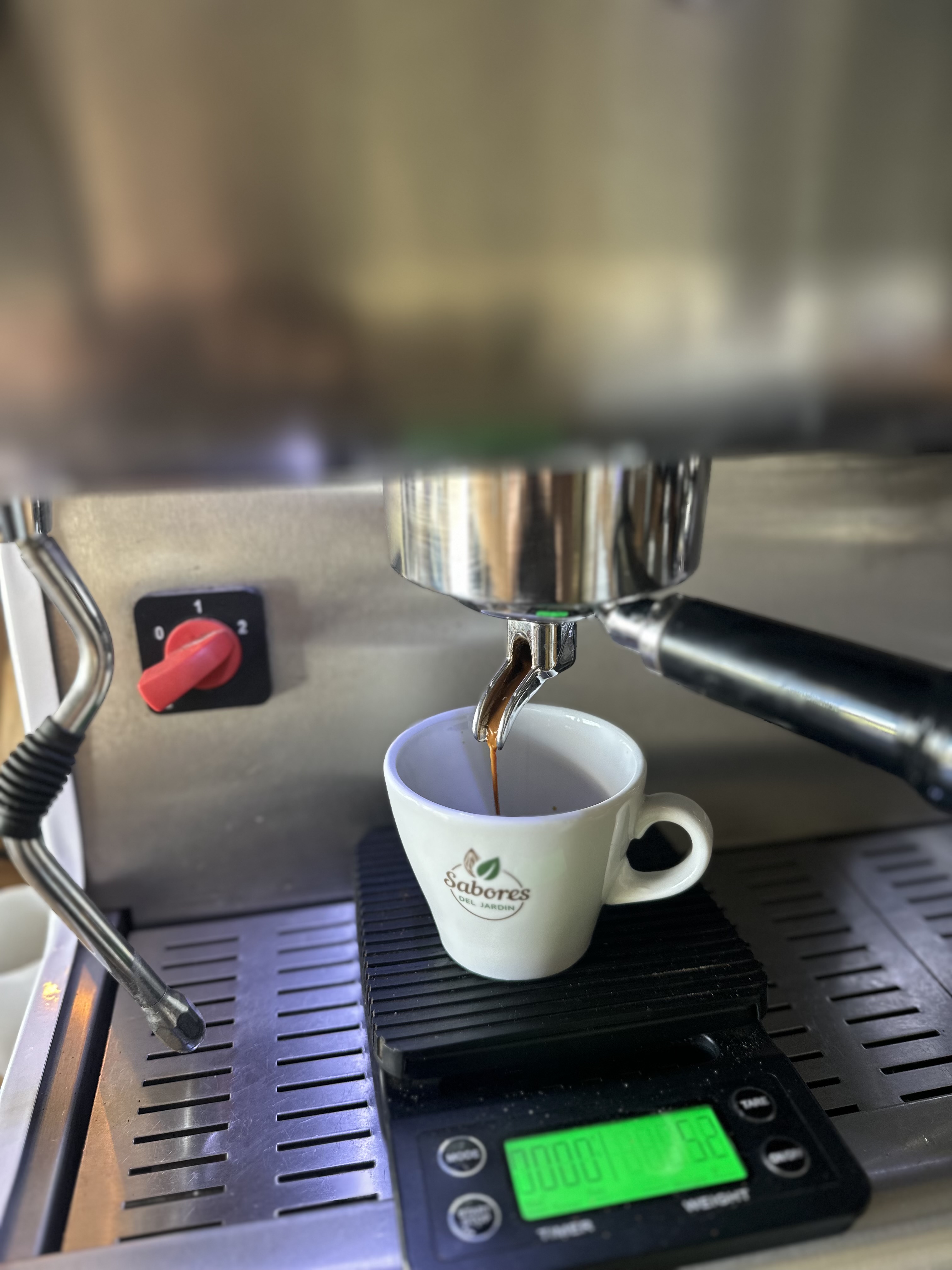 Extracción de espresso Sabores del Jardín